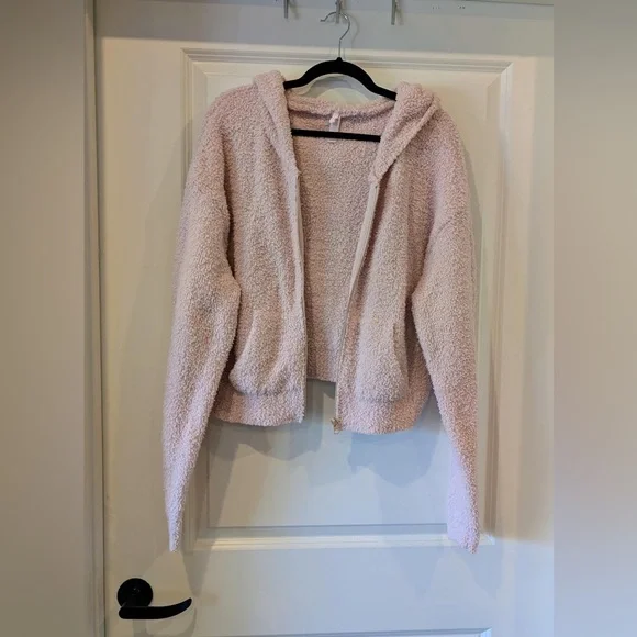 NWOT SKIMS Cozy Collection Light Pink Full Zip Hoodie - 2X/3X - Picture 3 of 5